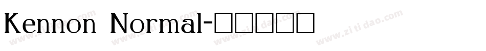 Kennon Normal字体转换